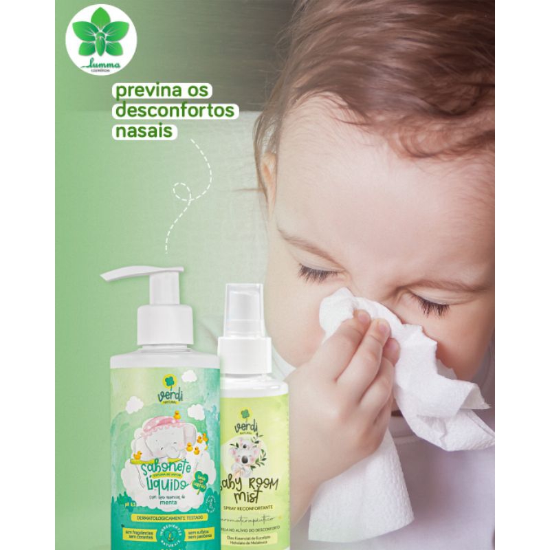 Kit Xô Gripe Sabonete Líquido Espuma de Vapor e Baby Room Mist Spray ...