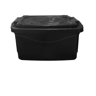 Kit 03 Caixas Organizadoras Reforçadas Preta 30 Litros
