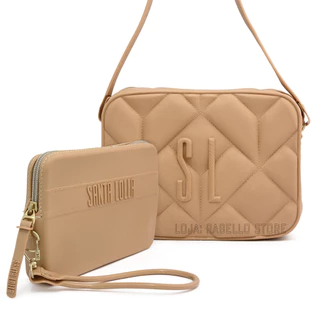 Combo Bolsa e Carteira Santa Lolla Feminina com TNT Personalizado