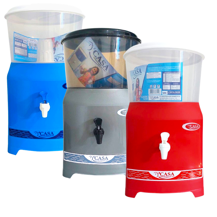 Bebedouro Filtro Para Água Com Base Cuba De Barro 6L Compacto