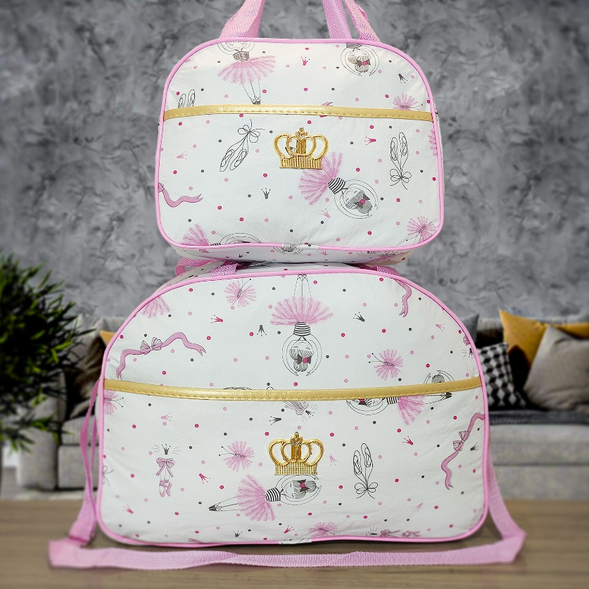 Kit Bolsas Maternidade Menina estampa Bailarina