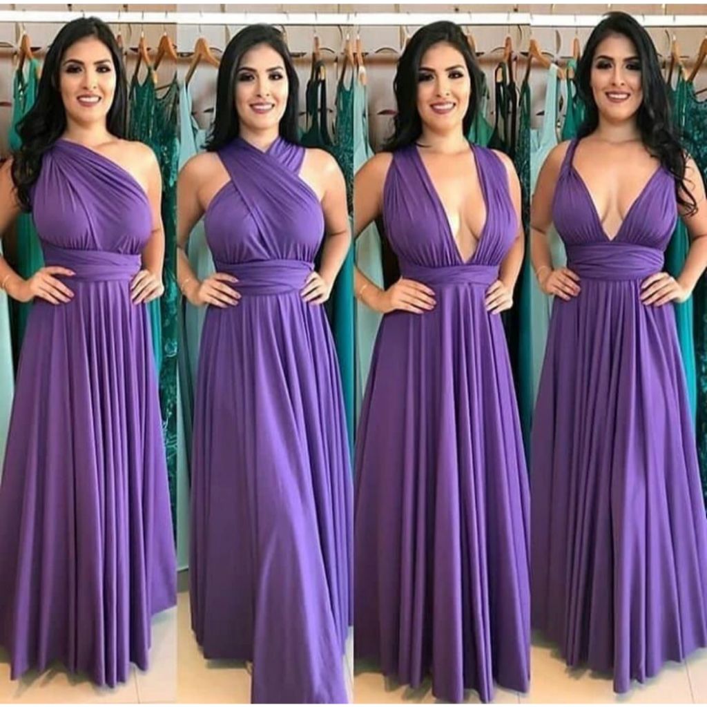 Vestido Longo Para Festa Casamento Civil Madrinha Batizado Formatura