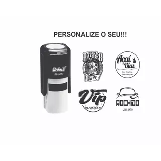 Carimbo Redondo sua logo cartão fidelidade