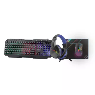 Kit Gamer Teclado Mouse Mousepad Headset 40MM estéreo led rgb jogos computador notebook