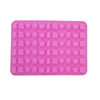 Molde Frutas De Chocolate Silicone 66 Cavidade Goma Doce Bandeja