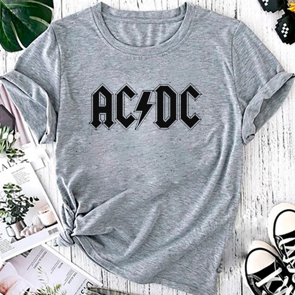 T shirt Blusa Linda Ac Dc Rock Camiseta Feminina Camisa Shopee Brasil