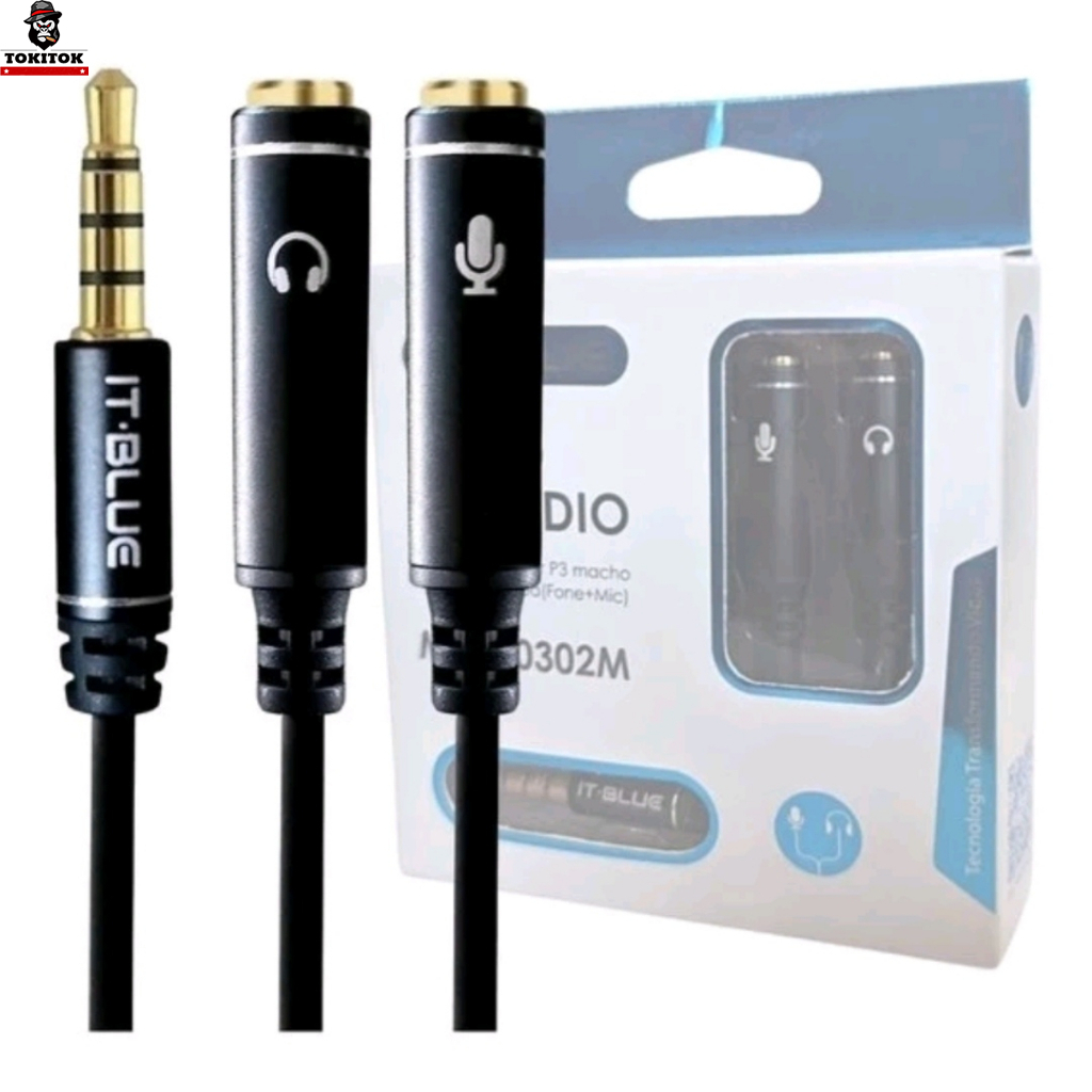 Adaptador P2/P3 Fone E Microfone Xbox One Ps4 /PS5 Notebook Celular