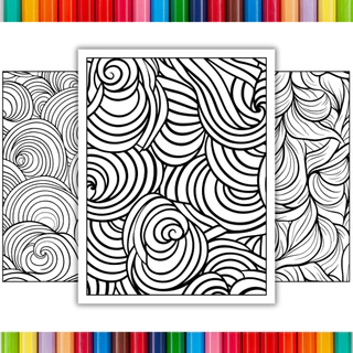 Desenhos para colorir Adulto Abstrato- 50 folhas soltas A5(metade de uma folha A4) em Oferta na Shopee