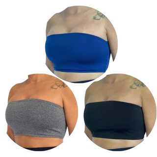 Kit 3 Top Faixa Cropped Feminino Tecido Duplo Suplex (ref 006)
