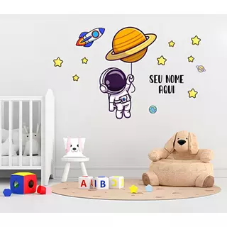 Adesivo de Parede Astronauta Personalizado Mod02