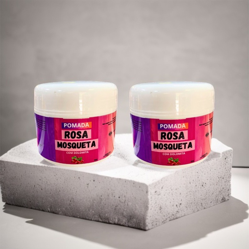 Kit 2 Pomada clareador e Hidratante facial Rosa Mosqueta 30g | Shopee ...