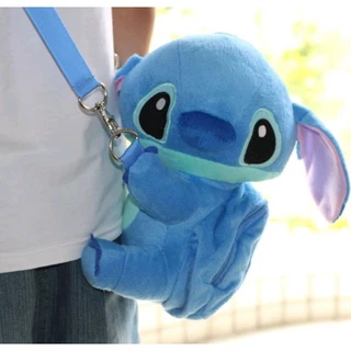 Bolsa Bolsinha de pelucia - Stitch Mini bag Infantil Transversall 24 cm X 12 cm