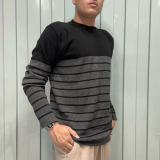 Blusa Sueter Masculino Gola Canoa Tricot