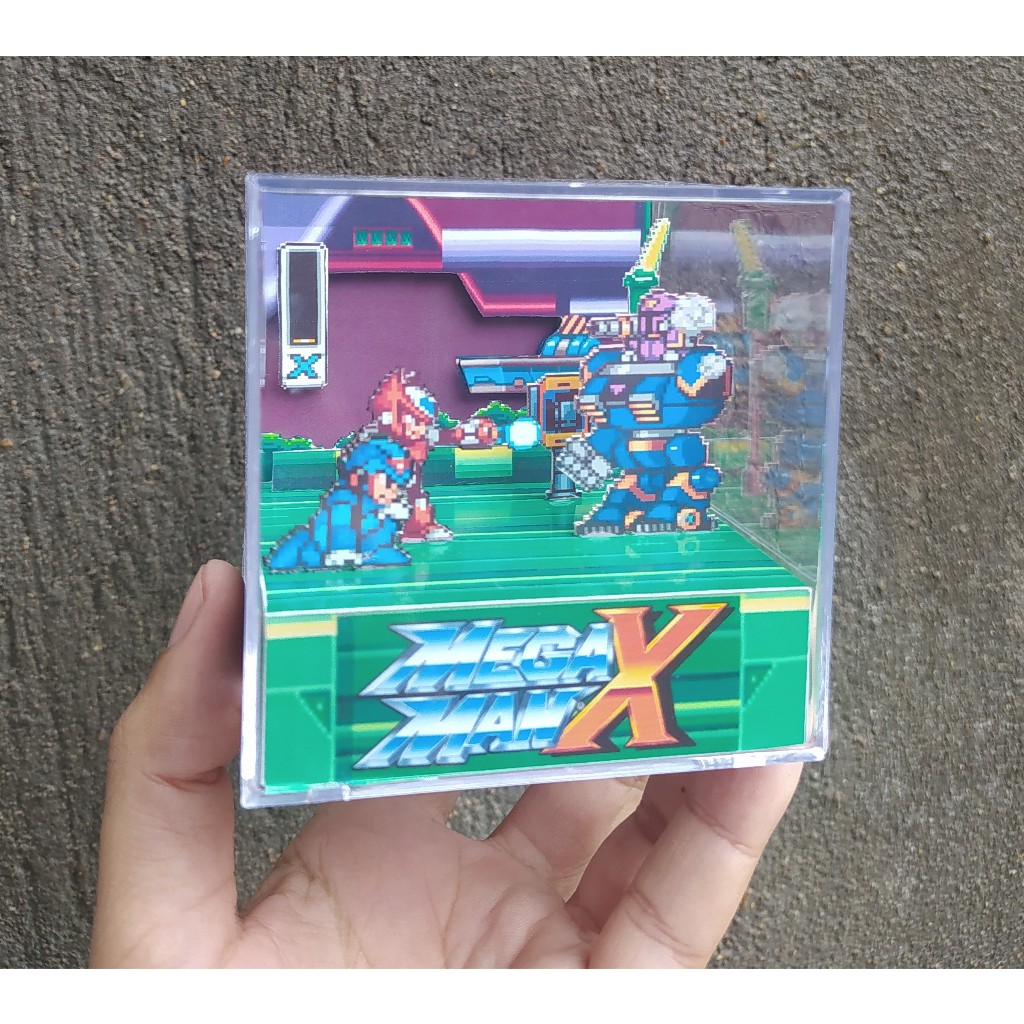 Cubo diorama Megaman X 1 Cena Classica SNES