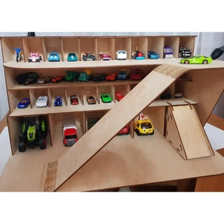 Garagem para Carrinhos Hot Whells MDF Decoração,Festas,Coleção(não acompanha carrinhos)