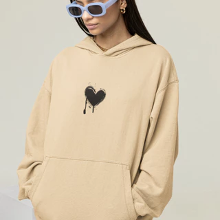 Moletom Blusa Coração Small Canguru Algodão