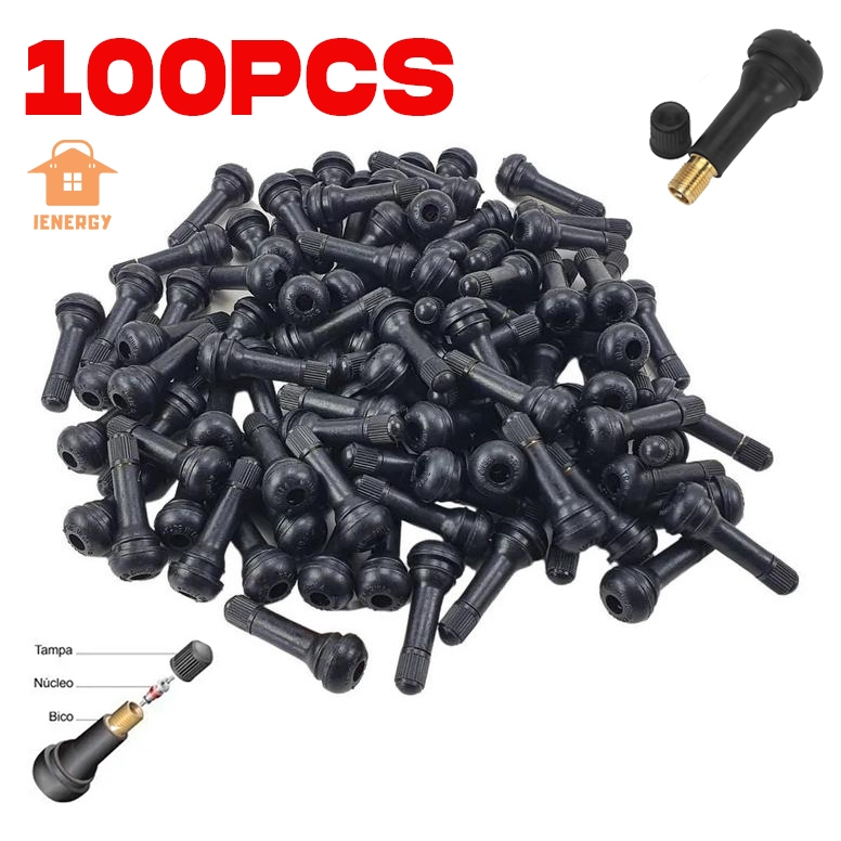 Bico Válvula Tr-414 Pneu S/ Câmara Pcte 100 Peças Bremen