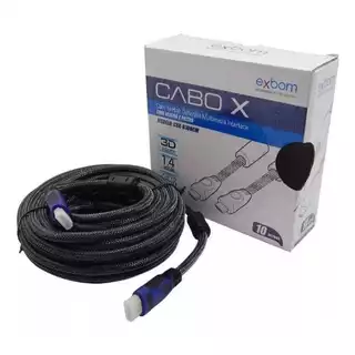 Cabo HDMI 10 Metros Versão1.4 Blindado C Filtro Revestido Malha e Feltro