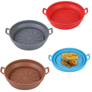 Forma Assadeira Retrátil de Air Fryer Fritadeira Elétrica Em Silicone Lavável