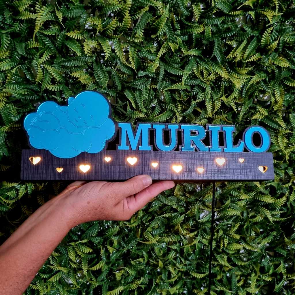 Letreiro Baby Led Com Nome Personalizável - 40cm | Shopee Brasil