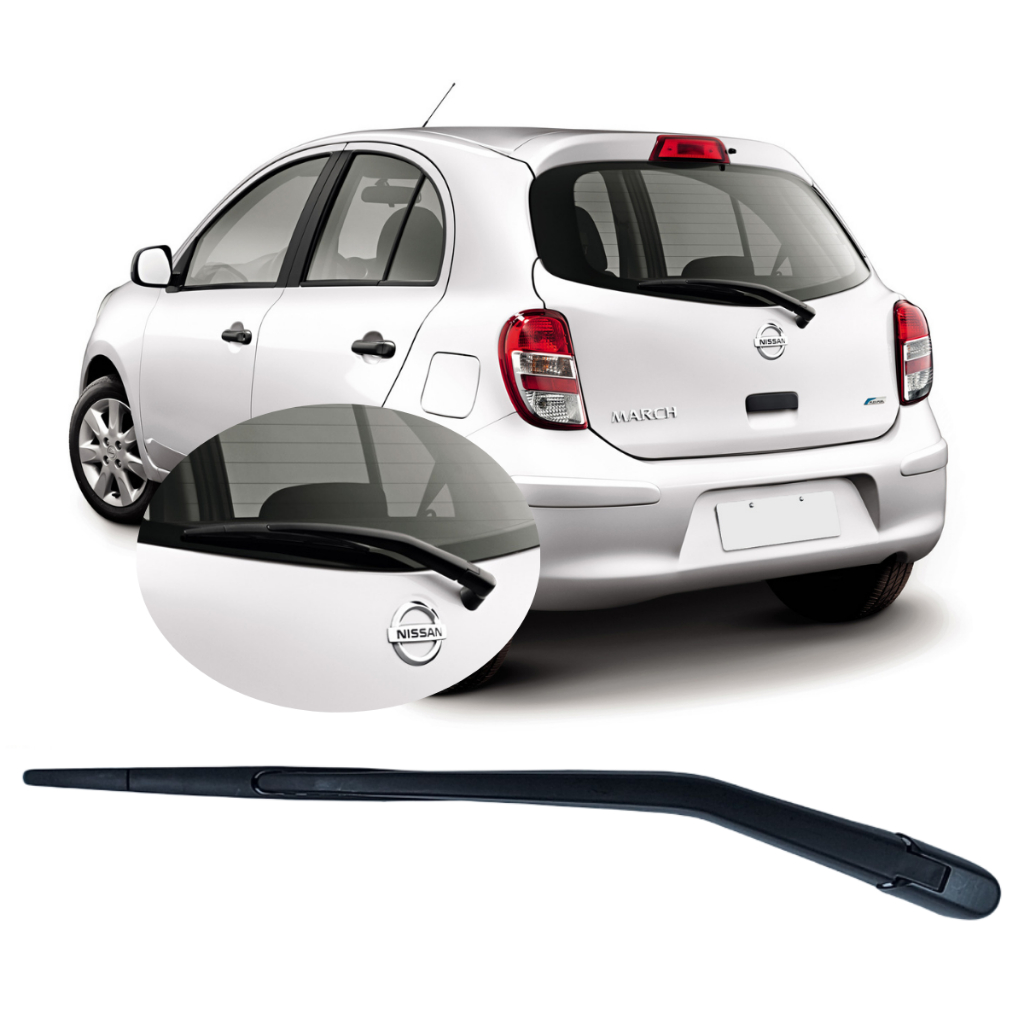 Braco Traseiro Limpador +palheta Nissan March 2014 2015 2016