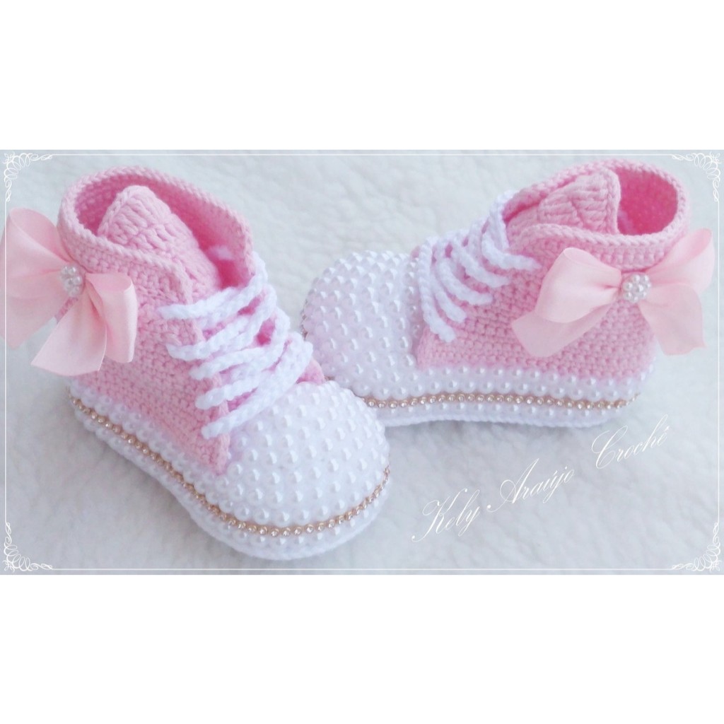 Tênis Infantil Sapatinho De CrochÃª All Star Sapatinho Croche