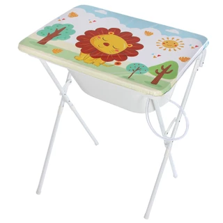 Banheira Ofurô Luxo Leão Com Suporte E Trocador Bebê Infantil Menino Menina Resistente