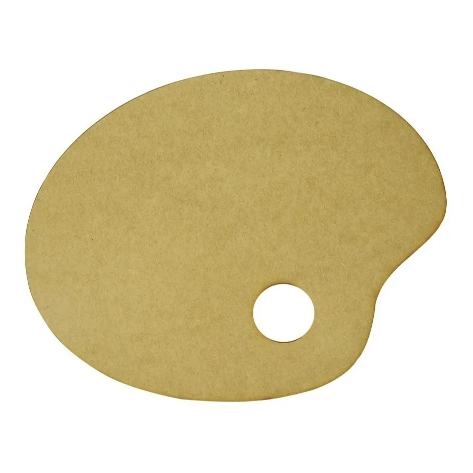 Kit Paletas de Pintura de MDF CRU ( PP - 15x12,5cm ) - Lembrancinha Ideal para Aniversário, Escolas e Creches - Criatividade e Diversão Garantidas