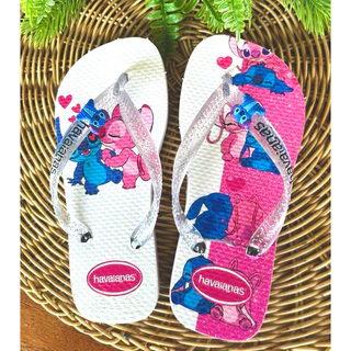 Chinelo Infantil De Personagens Stich Slim Para Meninas Havaianas