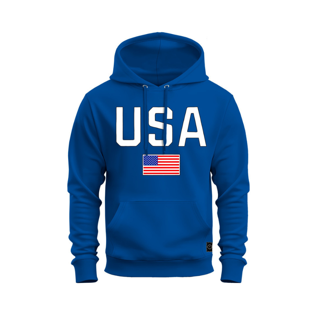 Blusa Moletom Inverno Estampado USA Bandeira Estados Unidos