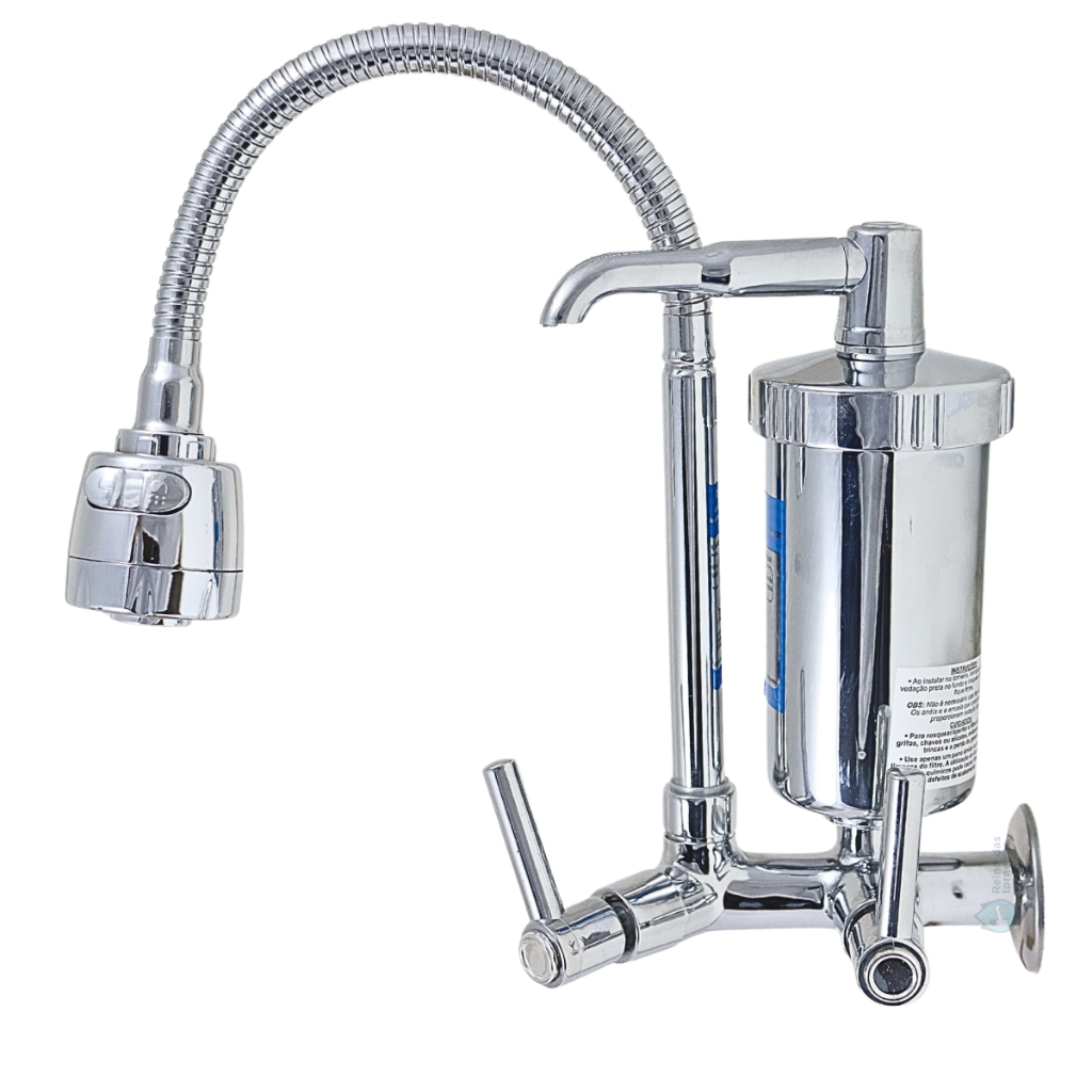 Torneira Gourmet Filtro C-51 Parede 1/4V Certificado Inmetro Inox ...