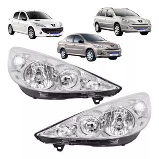 Farol Peugeot 207 2014 2013 2012 2011 2010 2009 Cromado