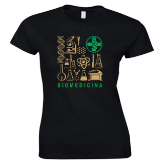 Camiseta Universitária Faculdade Curso de Biomedicina Feminina Baby Look 100% Algodão Modelos Únicos