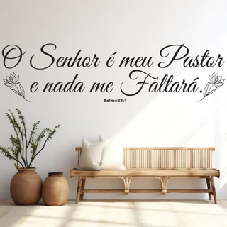 Adesivo De Parede Decorativo Frase O Senhor é Meu Pastor - Salmo 23.1