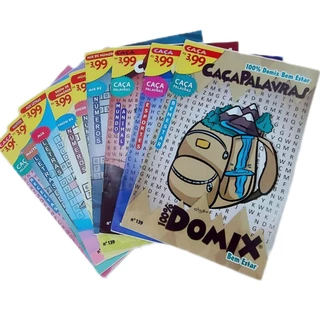 Kit 8 Revistas De Passatempo Especial Caça Palavras Letrix Numerix