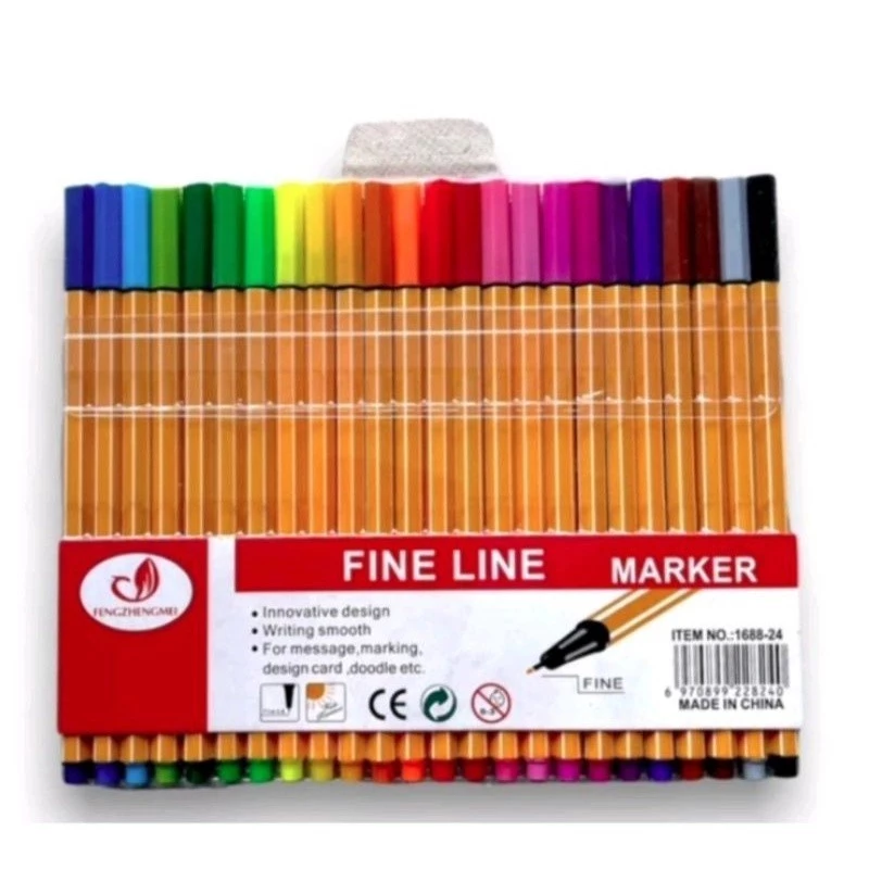 kit 12/24 Canetas Fine Line Coloridas Ponta Fina 0.4 mm + Envio 24Hrs