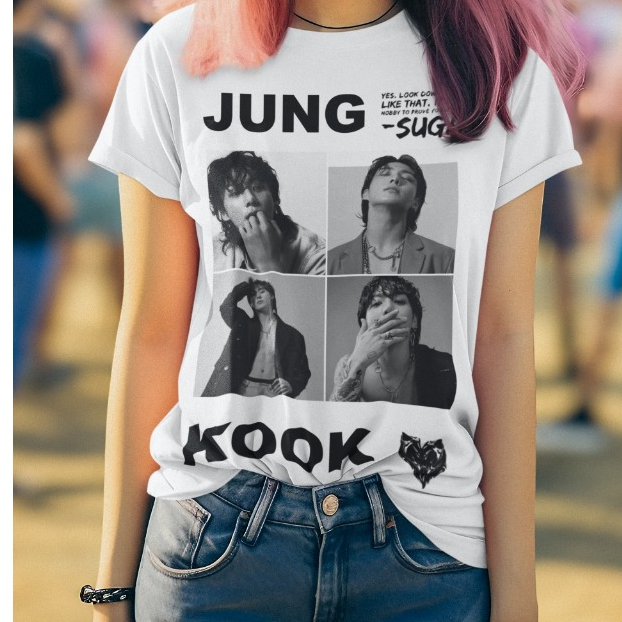 Camiseta Branca Bts Jeon Jung-kook Seven Jungkook Kpop | Shopee Brasil
