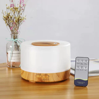 Difusor De Aromas, Umidificador De Ar Ultra-Sônico 500Ml Difusor De Óleo Essencial Abajur Led Lâmpada Colorida Com Controle Remoto
