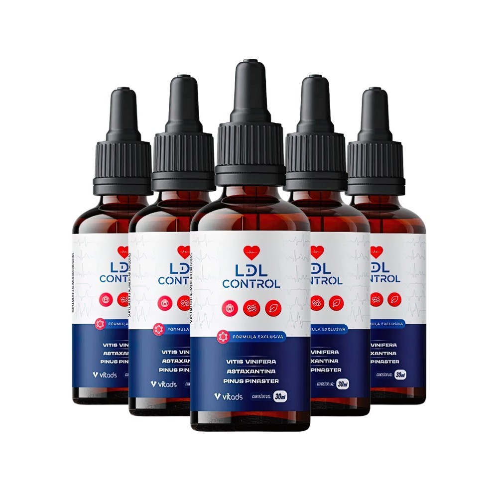 LDL Control - Suplemento Alimentar Líquido - Kit com 5 Frascos de 30ml ...