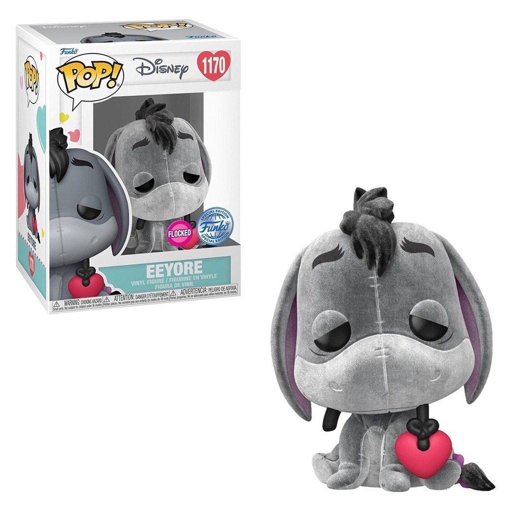 Pop! Winnie The Pooh 1170 - Eeyore with Heart Flocked | Votre wishlist sur