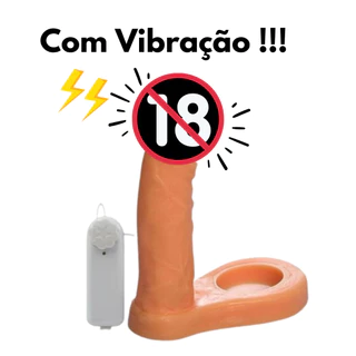 Anel Companheiro Vibrador Dupla Penetracao Peniano Plug Sexshop