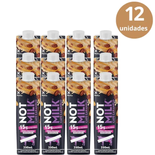 Kit 12x Bebida Vegetal NotMilk Café Caramelo 15g de Proteínas