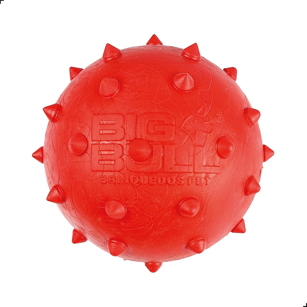 Bola Cachorro Grande Cravo 100MM Maciça Brinquedo Atóxica