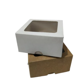 Caixa com visor para doces, lembrancinhas e outros-8x8x4. com 60 unidades