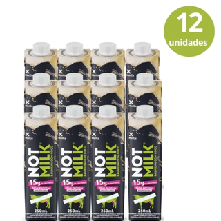 Kit 12x Bebida Vegetal NotMilk Baunilha com Coco15g de Proteínas 250mL
