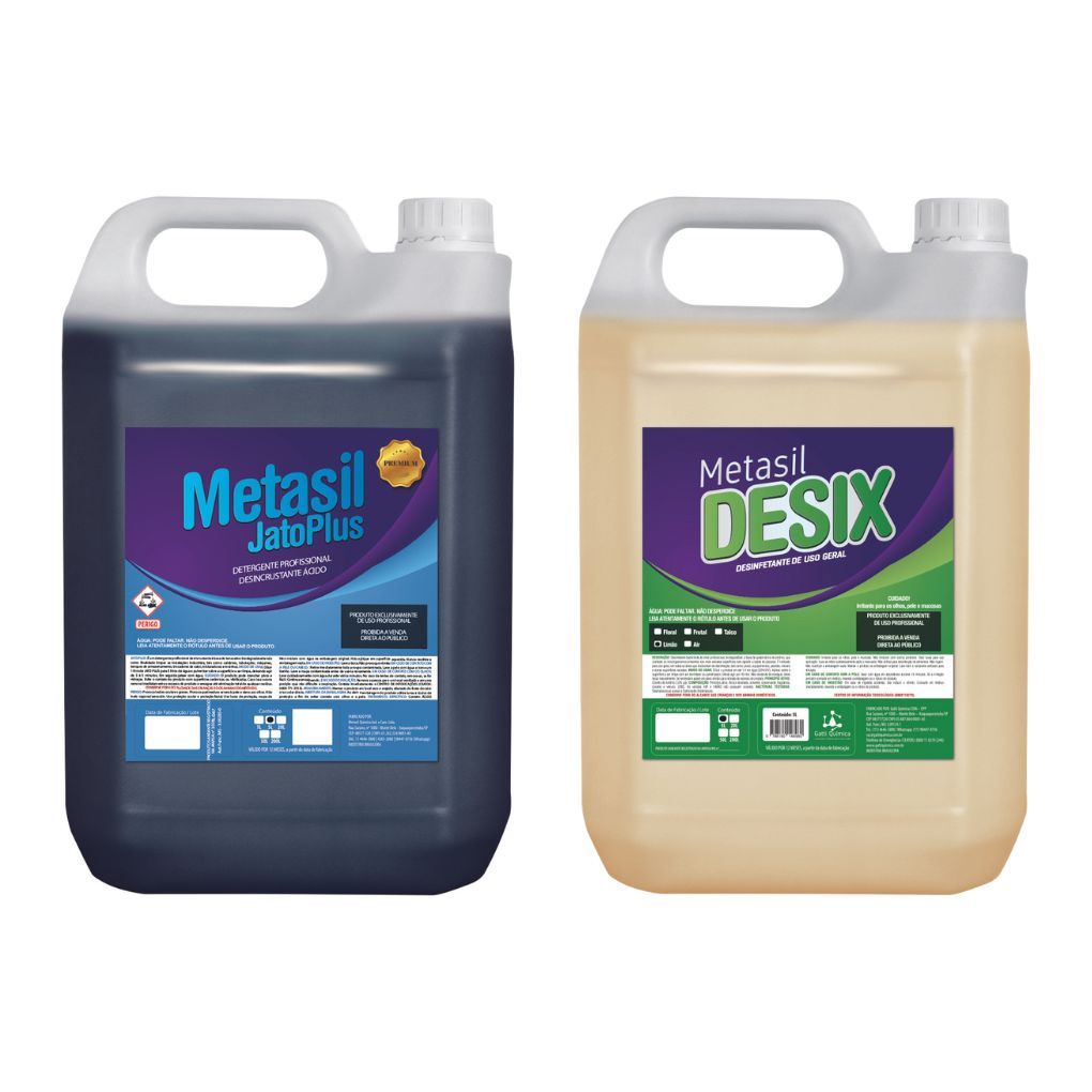 Detergente Ácido Jato Plus Metasil + Bactericida Biodegradável Desix ...