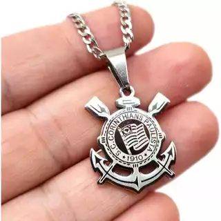 Corrente Aço Inoxidavel Futebol Time Corinthians