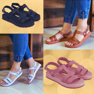 kit 2 pares Sandálias Femininas Ortopédica Anatômicas Plataformas Saltos Liso