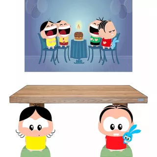 Kit Festa - Turma Da Monica Toys 2 De Chão + Painel Personalizado