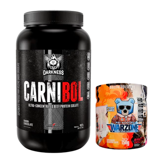 Carnibol - 907g - Darkness + Warzone com Pump Matrix - Pré Treino - 150g - Under Labz